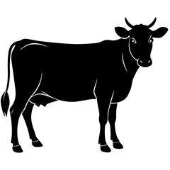 cow  silhouette vector illustration