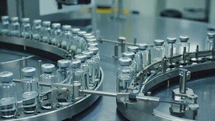 High-Tech Pharmaceutical Vaccine Vial Production Line, Automated Conveyor System