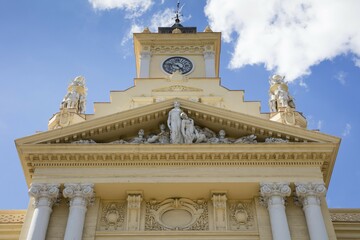 Gable, Town Hall, Ayuntamiento, Málaga, Costa del Sol, Andalucia, Spain, Europe