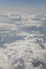 Aerial view, cumulus clouds, Pyren&auml;en, Andorra, Spain, Europe