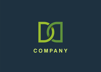 Abstract Green Leaf Logo, concept of nature and sustainability