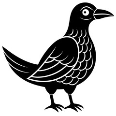 trinklebeak silhouette vector illustration 