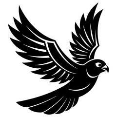 swoosh hawk silhouette vector illustration 