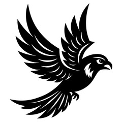 swoosh hawk silhouette vector illustration 