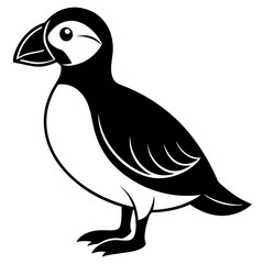 fizzlepuffin silhouette vector illustration 