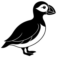 fizzlepuffin silhouette vector illustration 