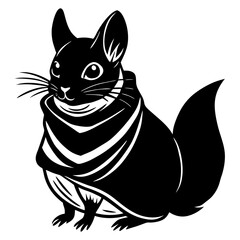 chinchilla silhouette vector illustration 