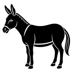 mule silhouette vector illustration 