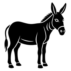 mule silhouette vector illustration 