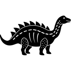 ploposaur silhouette vector illustration 