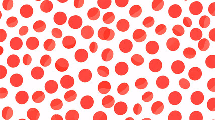 Playful and vibrant pattern of evenly spaced red circles against a clean white background