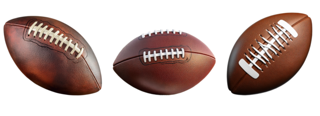 American football isolated on transparent background