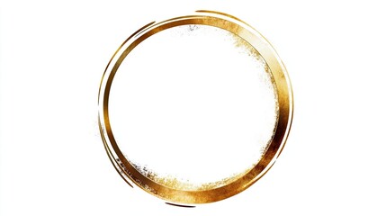 Gold Circle Frame Geometric Design: Gold circle frame, hand drawn geometric,