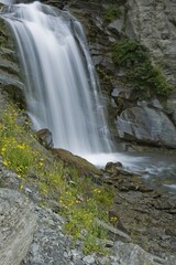 Obraz premium Waterfall at Skippers Canyon, Queenstown, South Island, New Zealand, Oceania