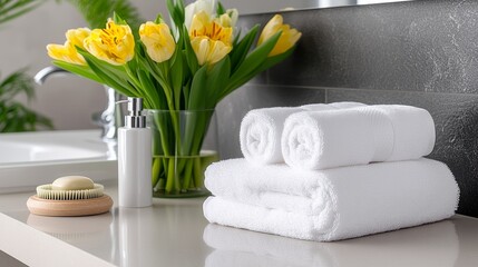 Luxurious White Towel for Ultimate Comfort in Bathing and Grooming Experiences for Your Home and Spa
