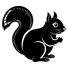 chipmunk silhouette vector illustration