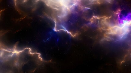 Cosmic Nebula with Vibrant Hues and Glowing Gases