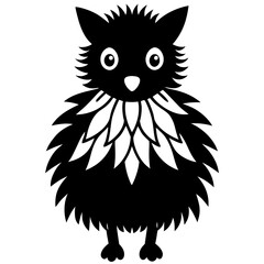 fluffalcon silhouette vector illustration