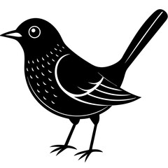 boggle-finch silhouette vector illustration