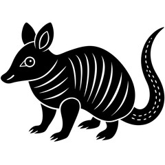 armadillo silhouette vector illustration