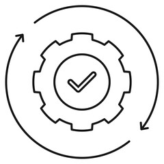 Management icon on white background