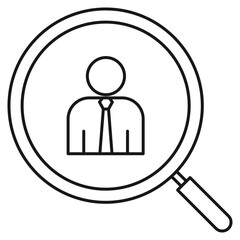 Recruitment icon on white background