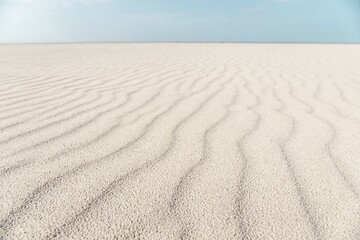 Wave structures in the bright sand beach on the North Sea island Norderney, East Frisia, Lower Saxony, Germany, Europe