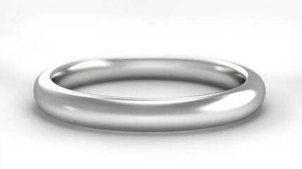 Naklejka premium classic polished minimalist silver wedding band ring for men and women showcasing timeless simple elegance in jewelry photography