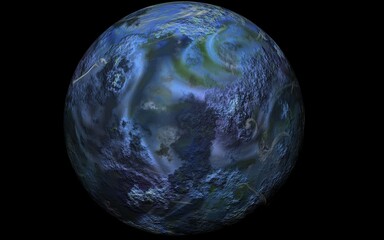 High resolution illustration of planet Uranus. The seventh planet from the Sun with the third largest diameter in our solar system