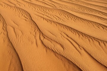 Sand ripples, texture on a sanddune, Tassili n´ Ajjer, Algeria, Sahara desert, North Africa, Africa