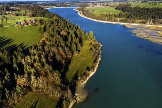 Reservoir Premer Lechsee, Lech, Prem, Ostallg&auml;u, Bavaria, Germany, Europe