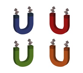 Magnet icon illustrated in vector on white background