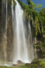 Waterfall, Plitvice Lakes National Park, Jezera, Lika-Senj County, Croatia, Europe