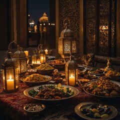 Leonardo_Kino_XL_An_opulent_iftar_feast_with_a_variety_of_Midd_0 