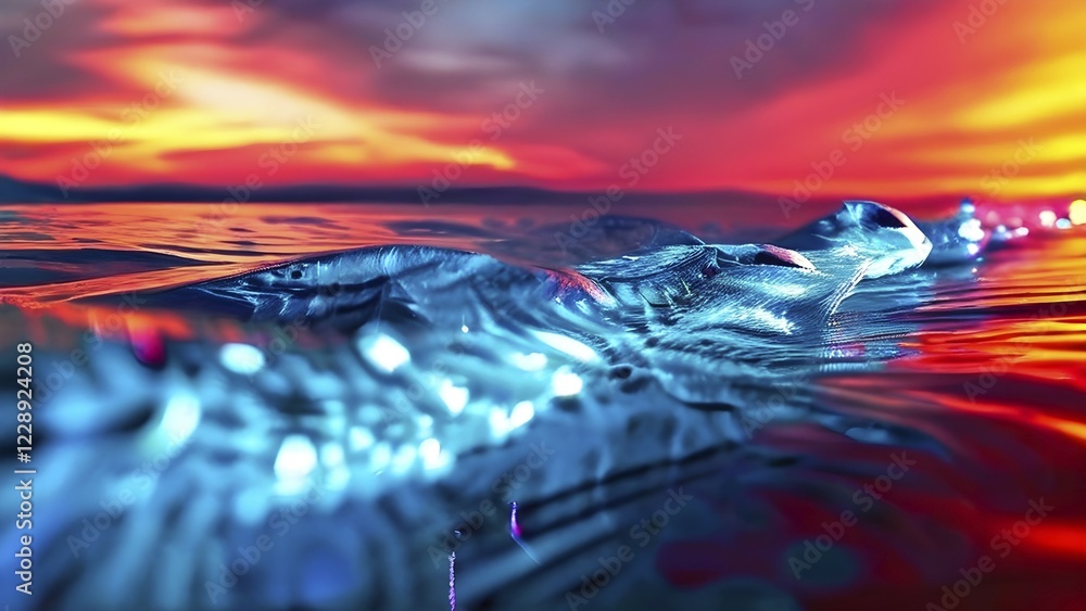 Aufkleber ai generated sequence of photos transitioning through a range of digital distortions symbolizing the