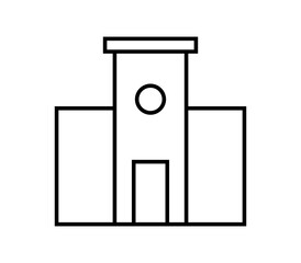 College icon illustrated in vector on white background