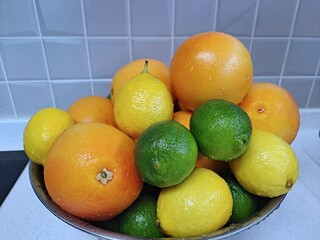 열대과일들..자몽,레몬,라임
