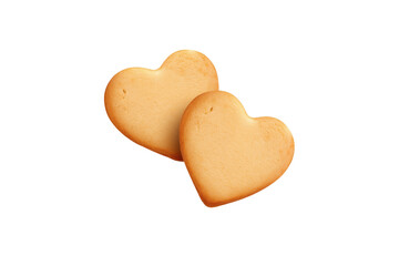 Obraz premium heart shaped cookie isolated on transparent background Generative Ai.