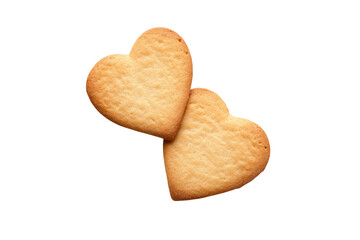 Obraz premium heart shaped cookie isolated on transparent background Generative Ai.