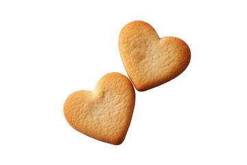 Obraz premium heart shaped cookie isolated on transparent background Generative Ai.