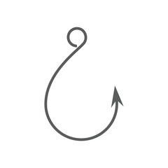fishing hook icon vector design template