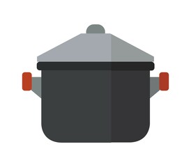 Kitchen pot icon illustrated on white background
