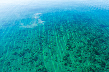 Reflets des Vaguelettes sur le Fond du Lac aux Eaux Turquoises