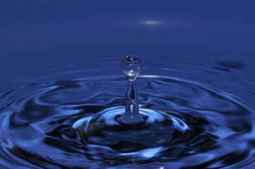 Falling drop of water