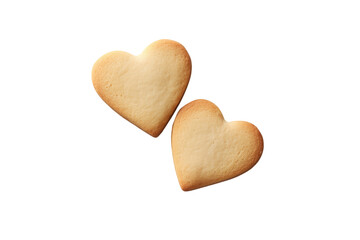heart shaped cookie isolated on transparent background Generative Ai.