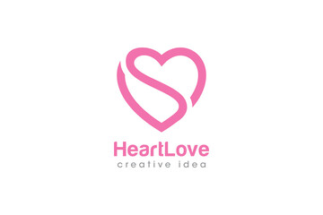 Creative Love Concept Logo Design Template