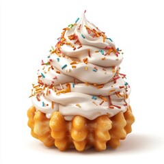 Obraz premium Funnel cake isolated on white background