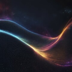 Abstract digital artwork featuring glowing blue and pink waves, creating an energetic and vibrant look, AI generated