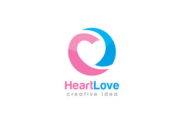 Creative Love Concept Logo Design Template