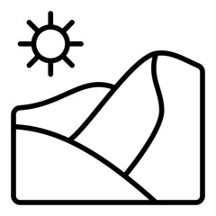 Desert line icon